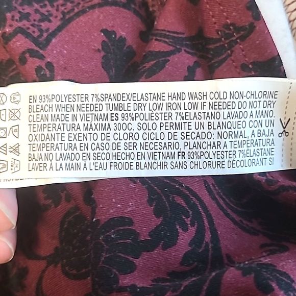 Forever 21 Mini A-line Skater Dress Floral Damask Print V-Neck Stretch Cocktail - Picture 14 of 16